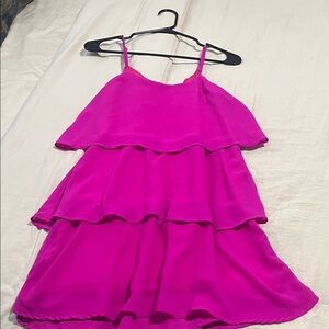 Pink Layered Kids Dress